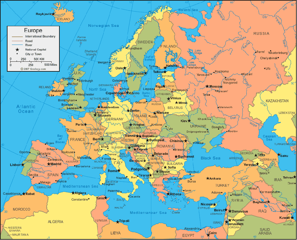 Carte de Europe