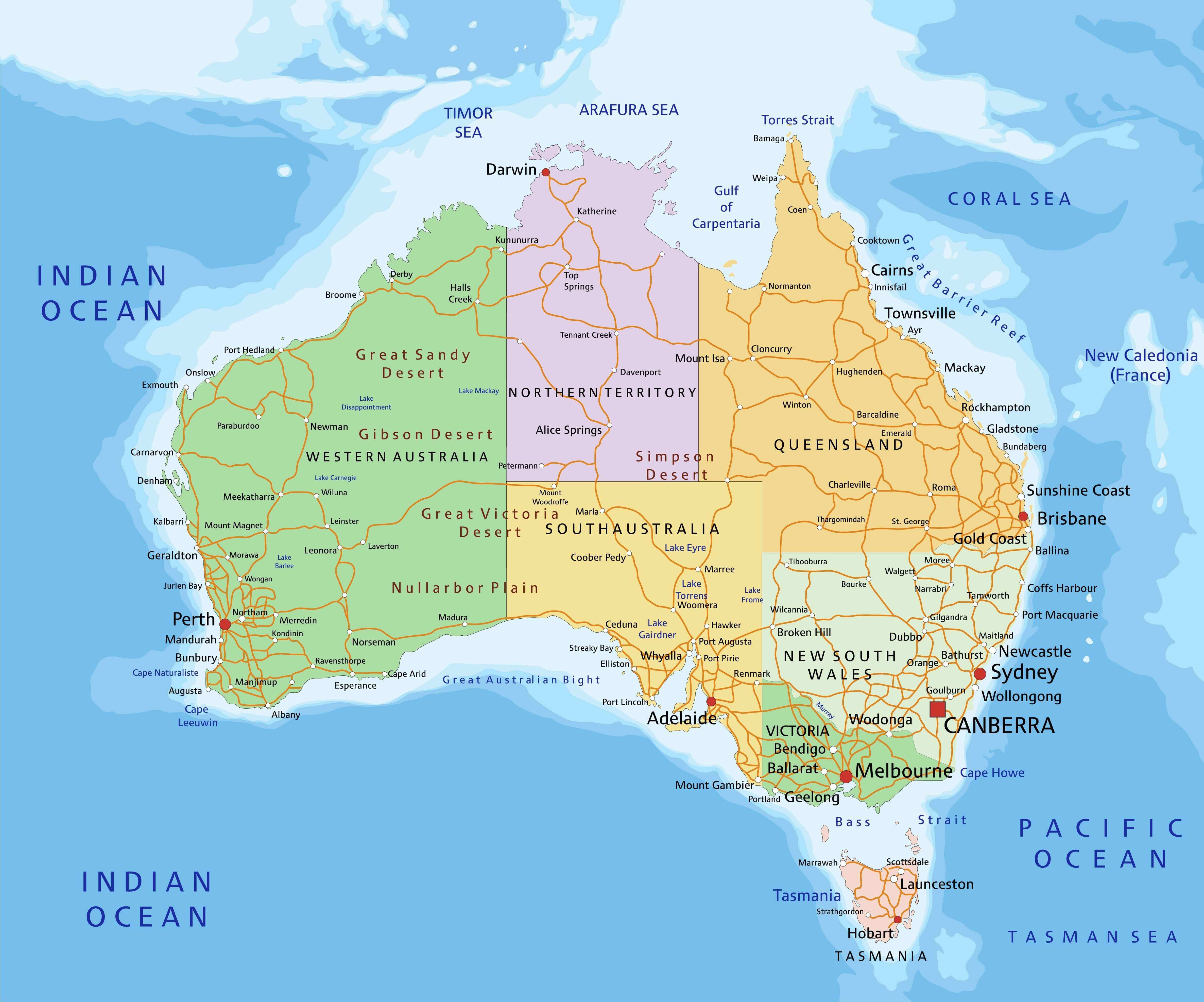 carte de australia – carte ville australie – 023NLN
