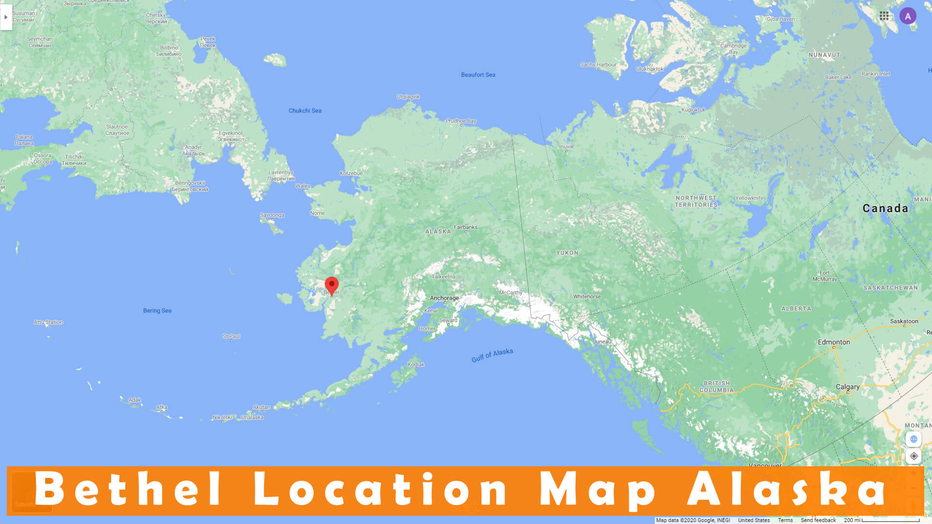 Bethel Alaska Carte et Image Satellite