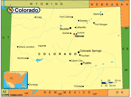 Centennial Colorado Plan et Image Satellite