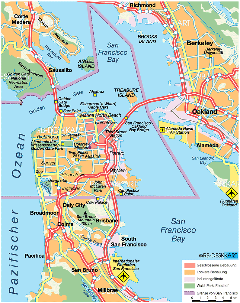 San Francisco Carte Et Image Satellite