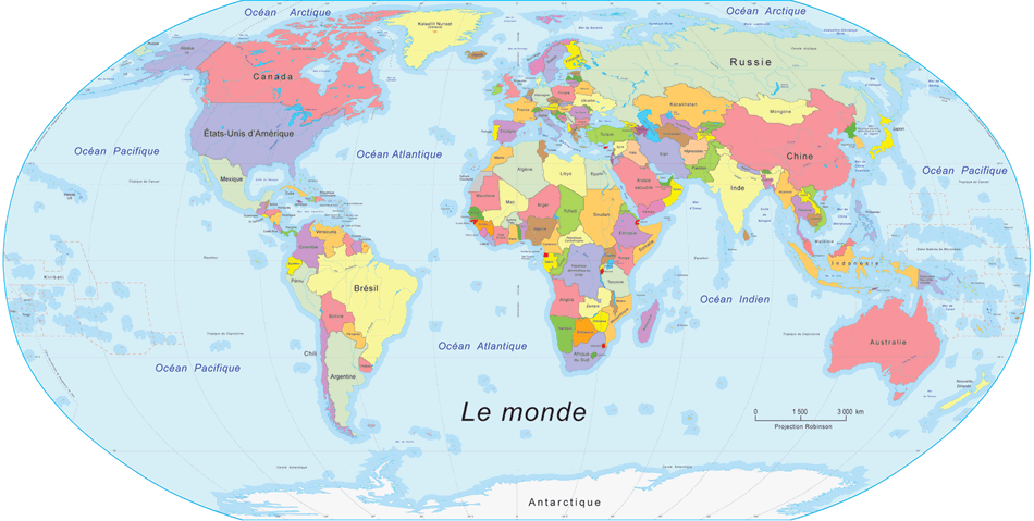 Carte Monde XXL - Naïca